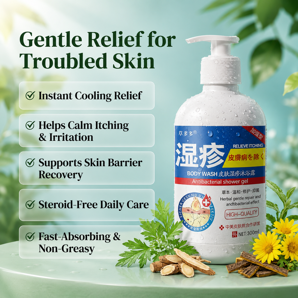 Botanical Relief Shower Gel for Psoriasis & Eczema Support